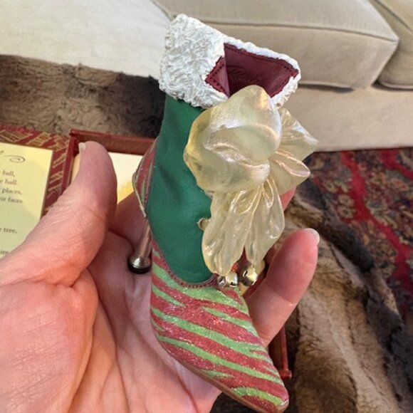 NIB Just the Right Shoe Christmas Eve Ball Boot 1st Annual #25220 Raine 2001 COA - Picture 3 of 11